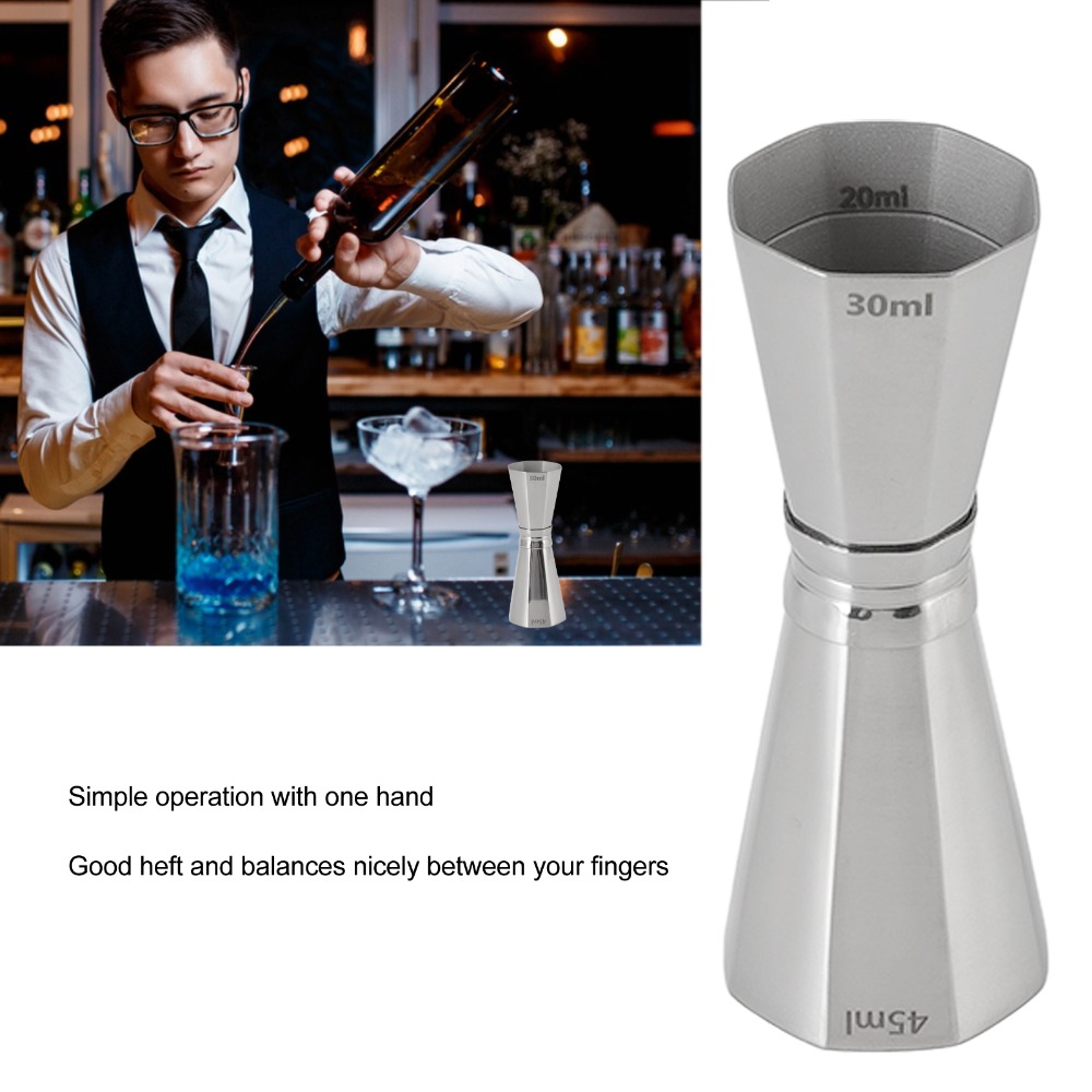 Jigger Double Sided - Jigger Koktail Ganda Baja Tahan Karat