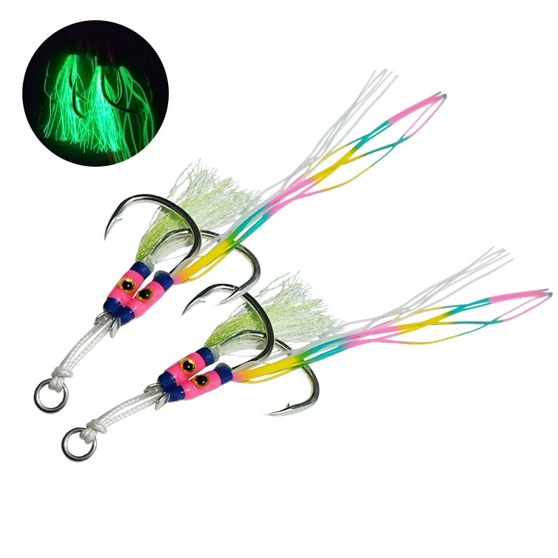 Jigger Double Sided - 2 Pasang/kantong Kail Umpan Jig Bercahaya