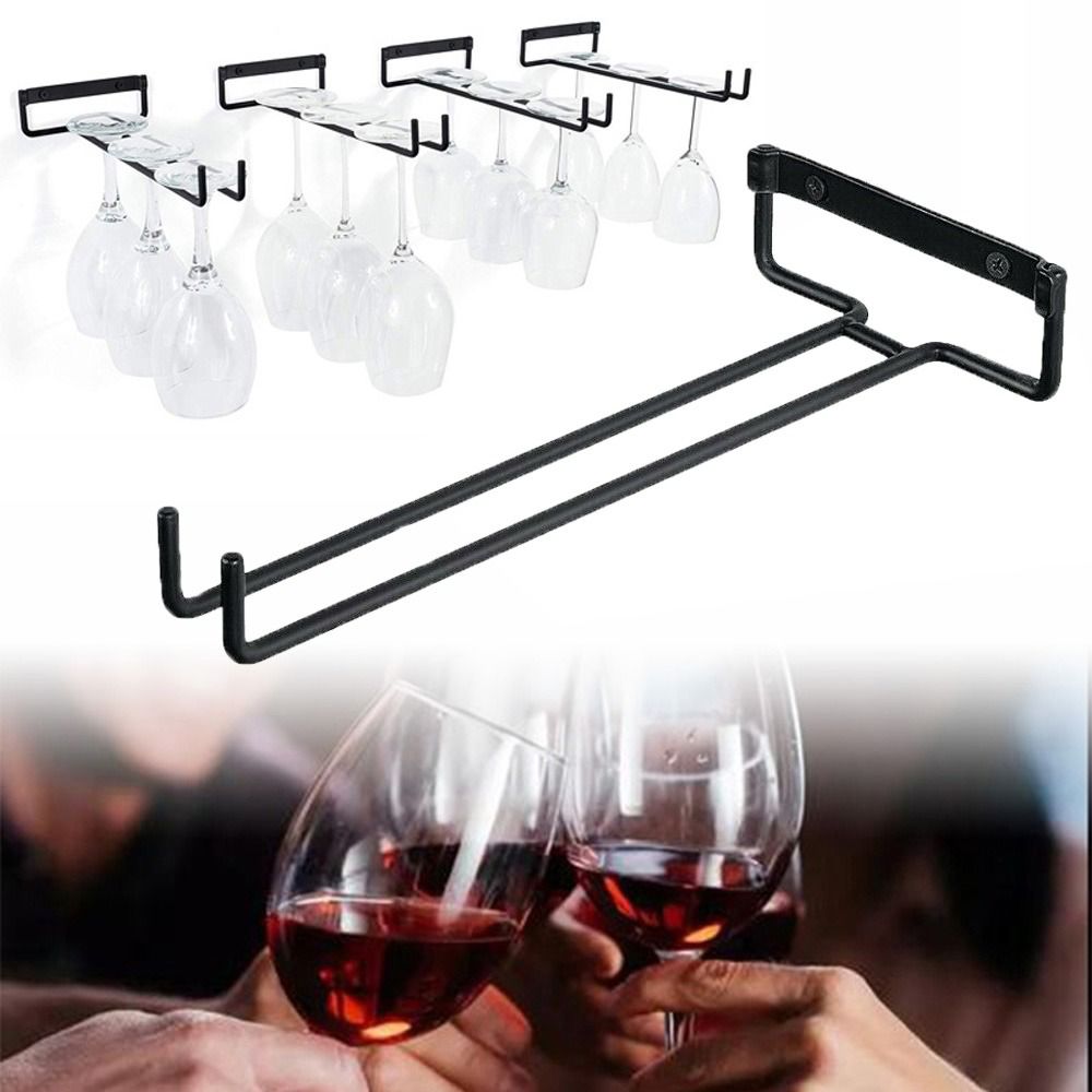 Home Bar Stand - Dinding bertangkai pemegang dapur gelas anggur