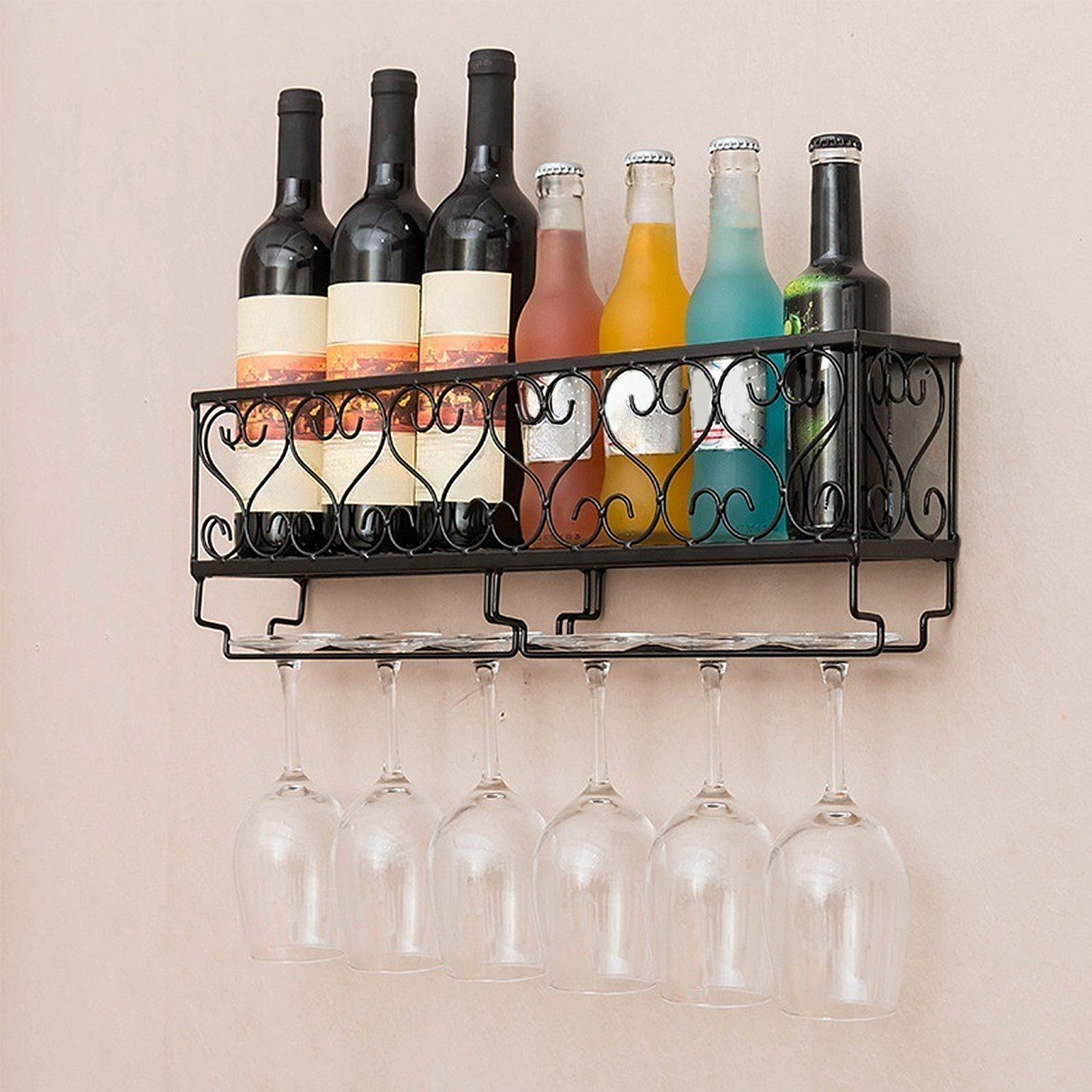 Home Bar Stand - 1 Buah Rak Botol Anggur Terpasang