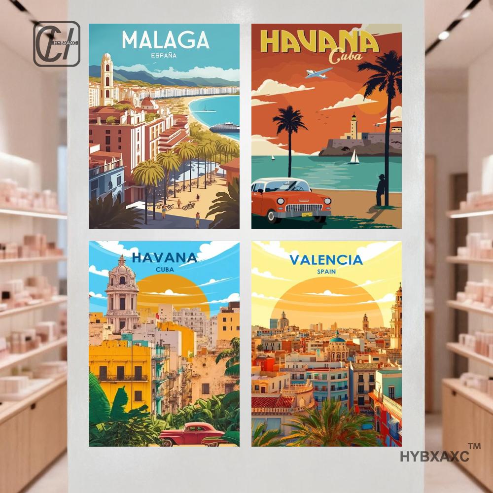 Home Barcelona - Poster Perjalanan Spanyol Paris Gran Canaria