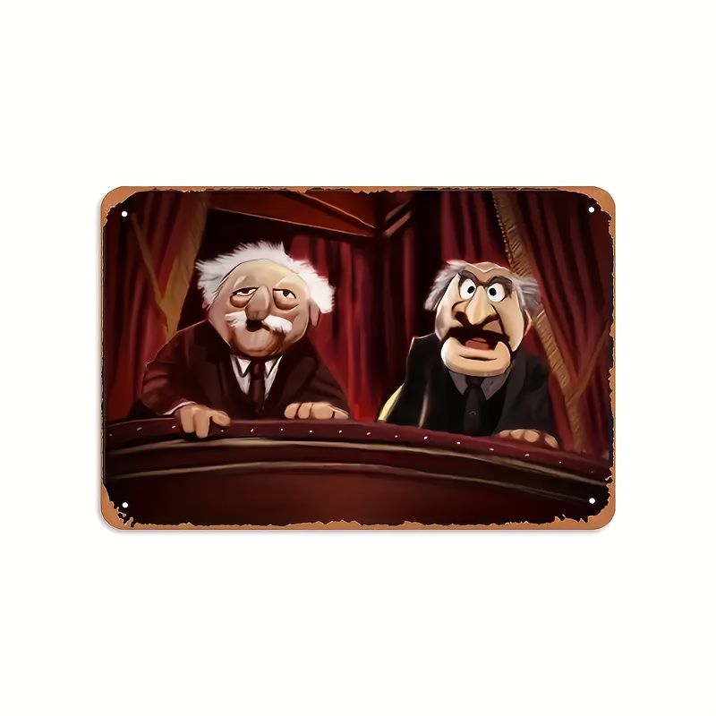 Home Bar And Theater - Seni Dinding Logam Vintage Statler &