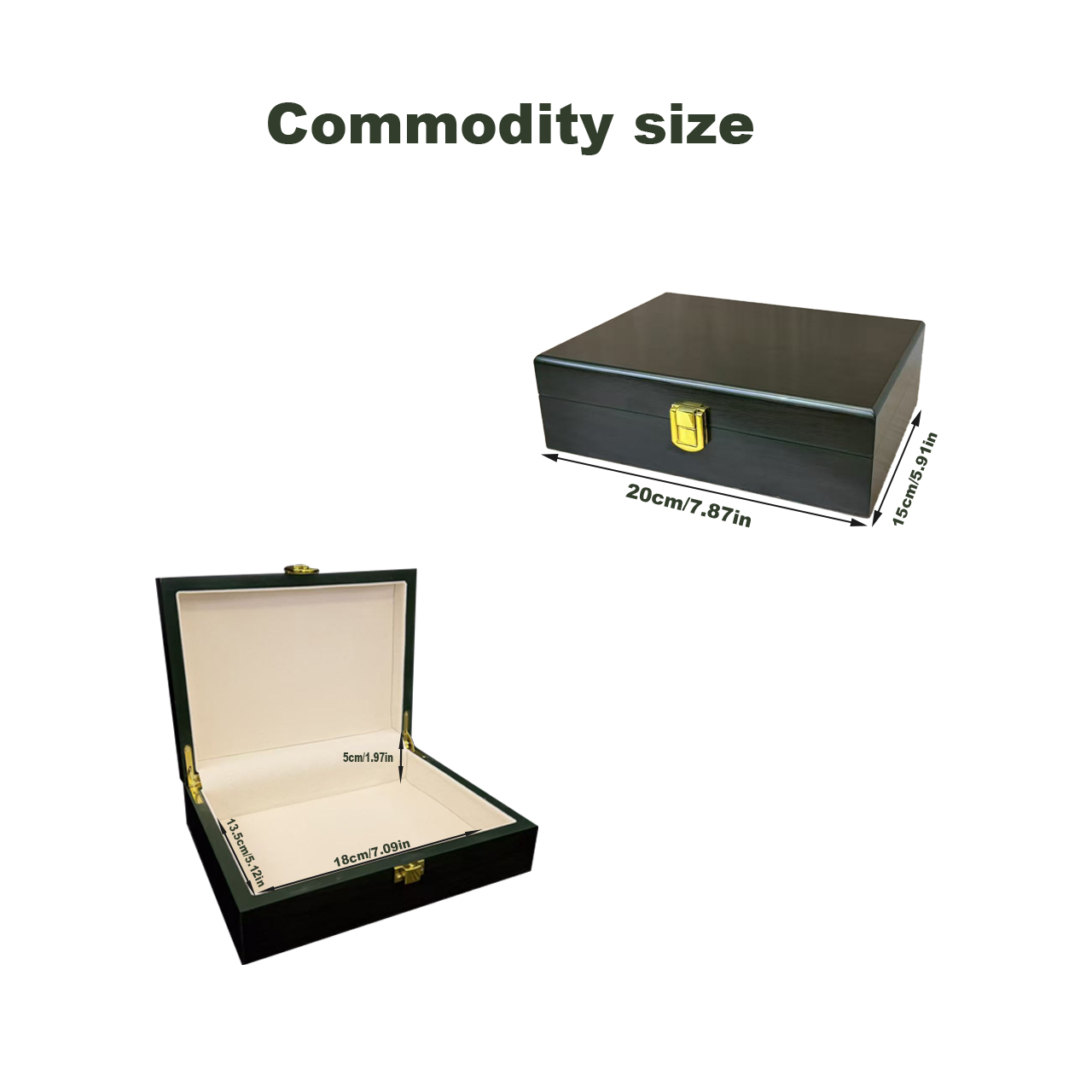 Kotak Perhiasan Kayu Hijau Tua - Bar Cart Gold ulasan dan harga