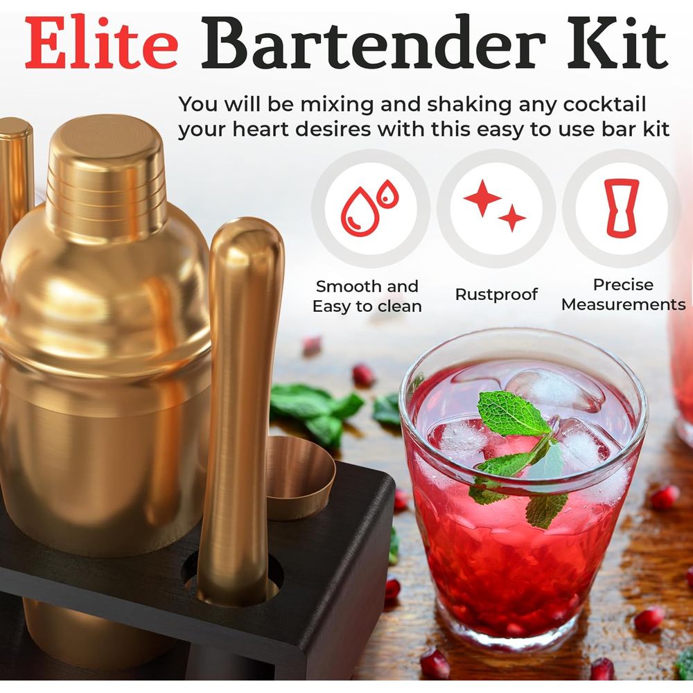 Set Shaker Koktail: Perlengkap - Cocktail Recipe Book ulasan dan harga