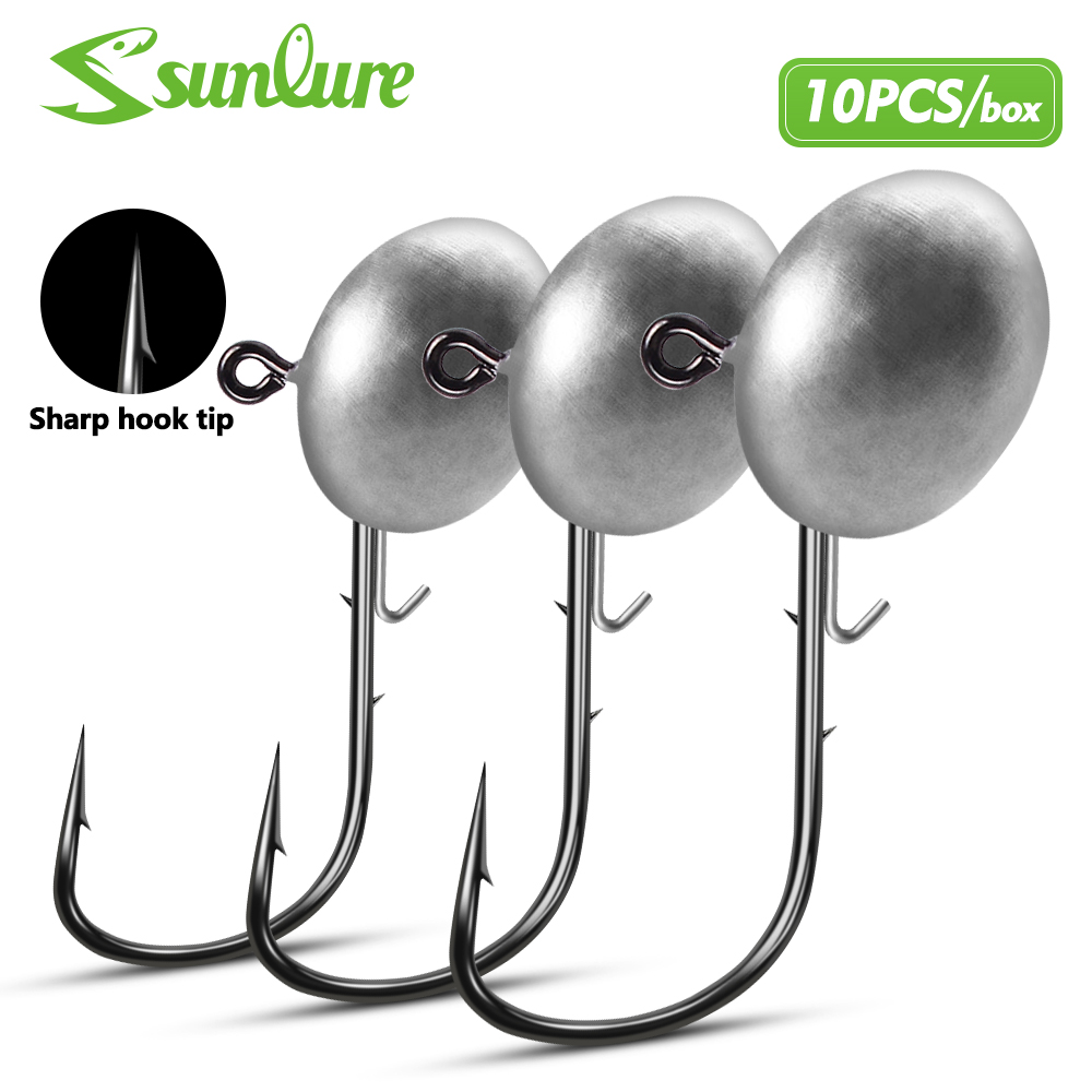 Sunlure 10PCS/Box Kail Jig Hea - Jigger Double Sided ulasan dan harga