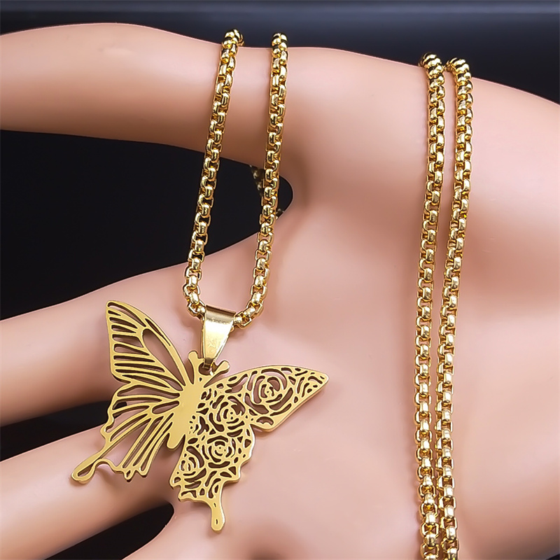 Kalung Liontin Bunga Mawar Kup - Bar Cart Gold ulasan dan harga