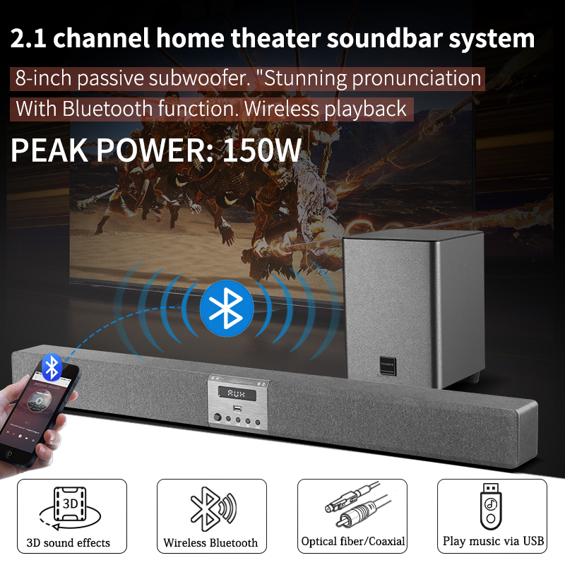 Soundbar Home Theater 2.1 Chan - Home Bar And Theater ulasan dan harga