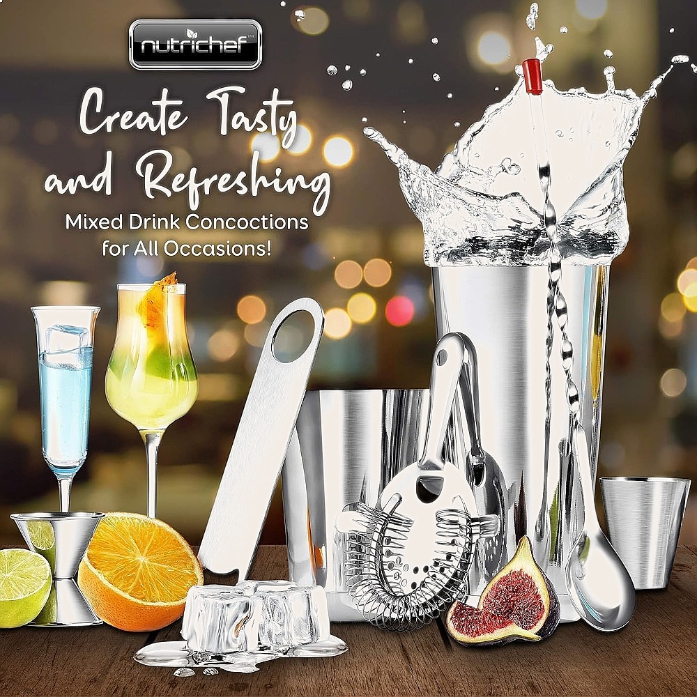 Set Shaker Koktail 15-Piece da - Cocktail Recipe Book ulasan dan harga