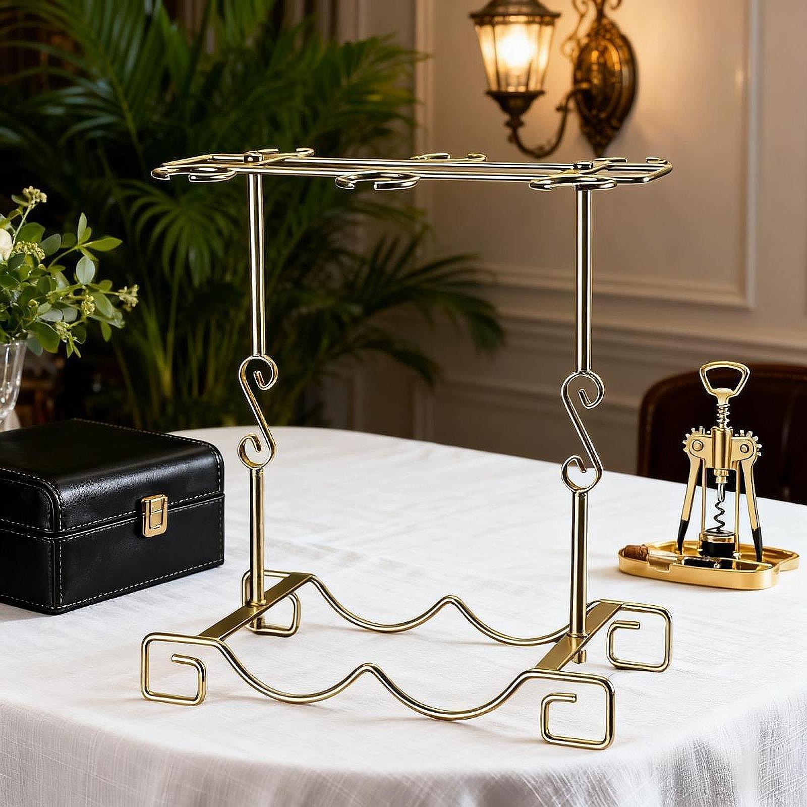 Tempat Gelas Anggur Besi untuk - Home Bar Stand ulasan dan harga